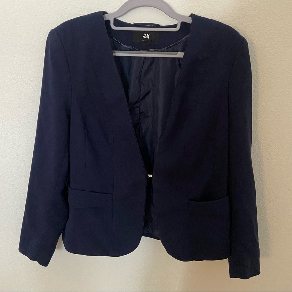 H&M Navy Blue Professional Blazer (12)